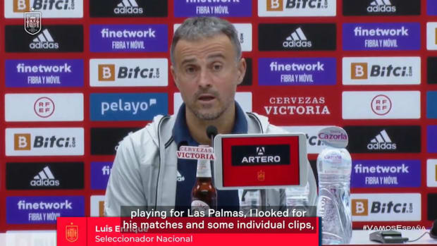 Luis Enrique remembers the first time he watched Pedri